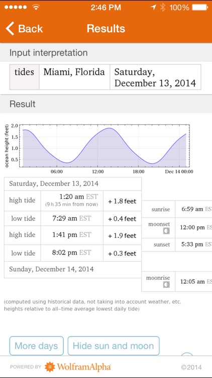 Wolfram Tides Calculator