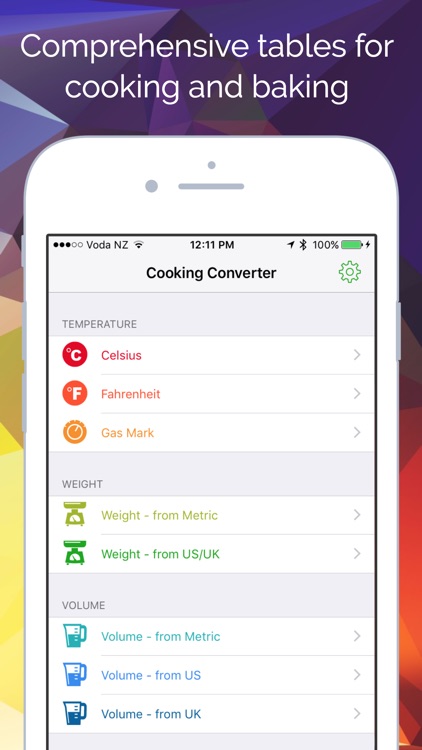 Cooking Converter - Weights, Volumes, Temperatures