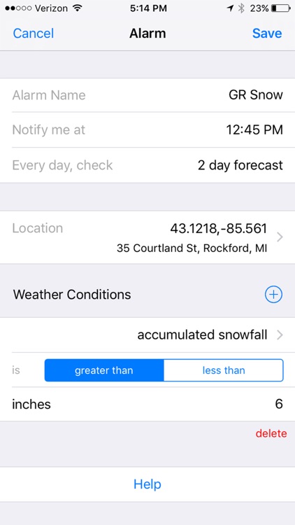 Custom Weather Alerts