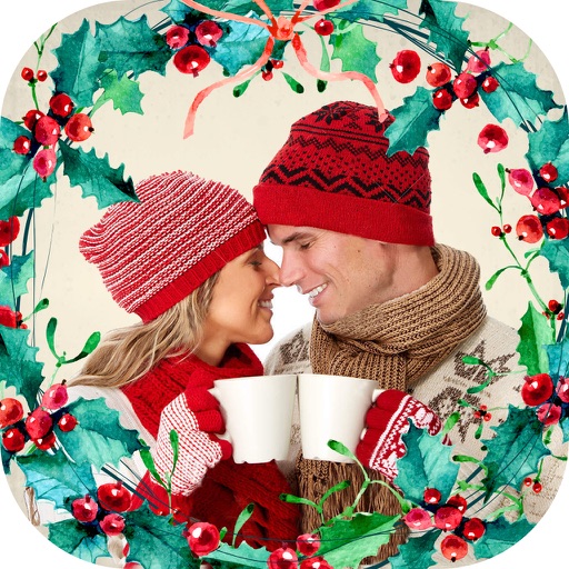 Mistletoe Camera Stickers - Christmas Photo Booth icon