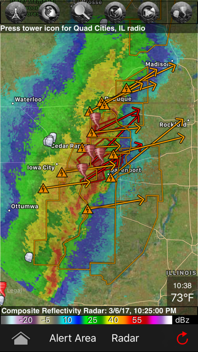 TornadoSpy+: Tornado Maps, Warnings and Alerts Screenshot 1