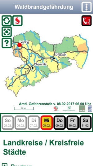 Waldbrandgefahr Sachsen(圖2)-速報App