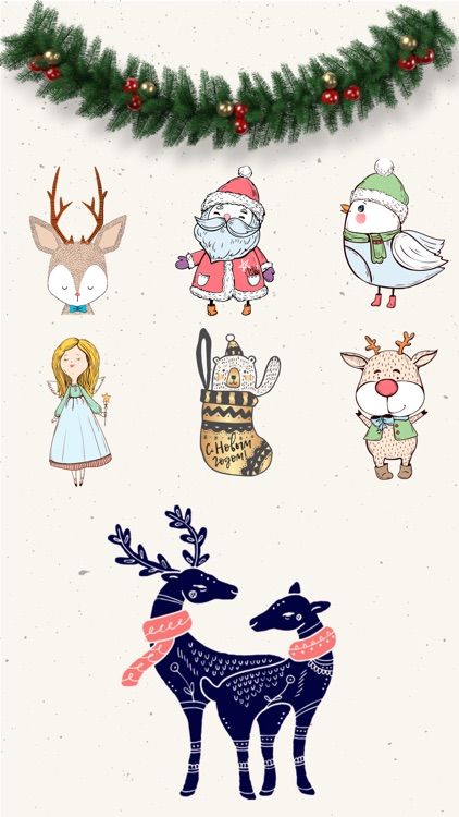Christmas adorable stickers for iMessage merry