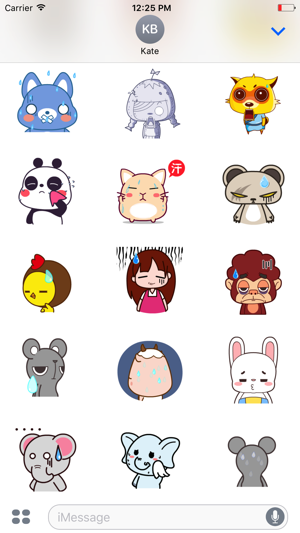 Animated Wiping Cartoon Stickers For iMessage(圖3)-速報App