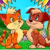 Icon Puppy Kitten Coloring Book - Painting and Drawing