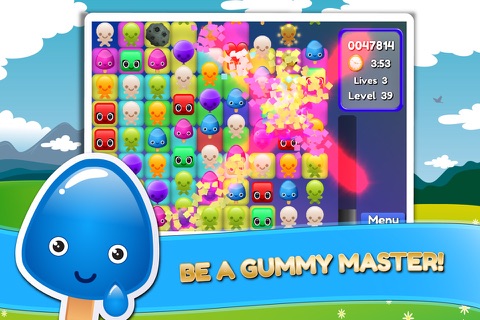 Gummy Match Puzzle : Pop and drop 3 bunny jellies! screenshot 4
