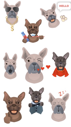 FrenchieMoji - French Bulldog Emojis(圖1)-速報App