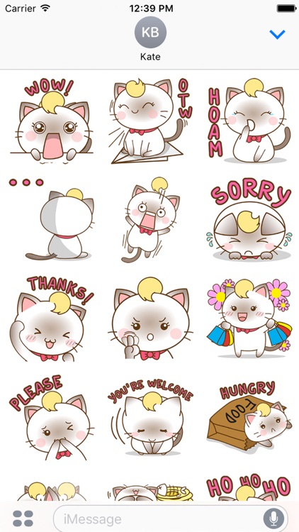 Suki the siamese kitten 2 for iMessage Sticker