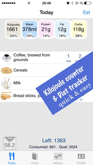 Kilojoule Counter & Diet Tracker: Lose W