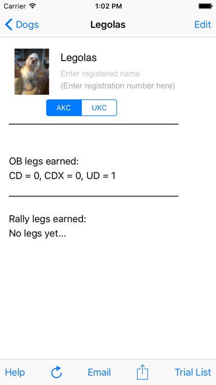 Obedience-Rally Log