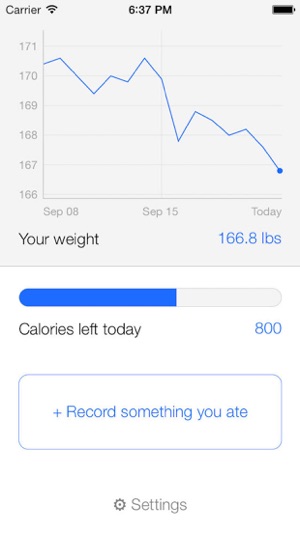 Lightweight: a calorie tracker