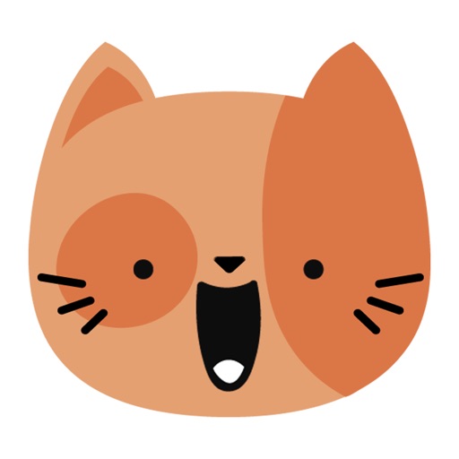 Orange Kitty Cat Face Emojis Sticker Pack icon