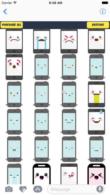 Smartphone Stickers - Phone Emojis Set