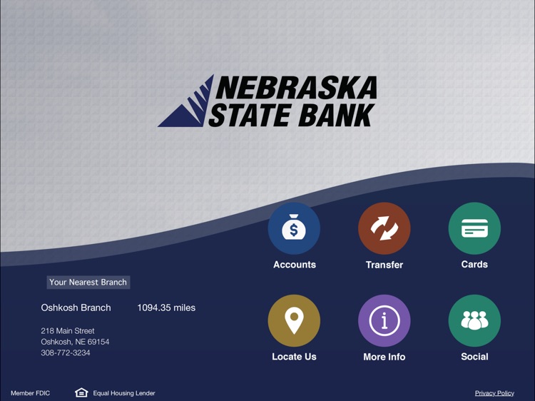 Nebraska State Bank Mobile for iPad by Nebraska State Bank