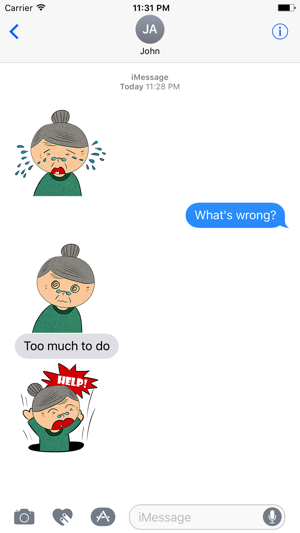 Animated ANGRy Old LADy Stickers(圖3)-速報App