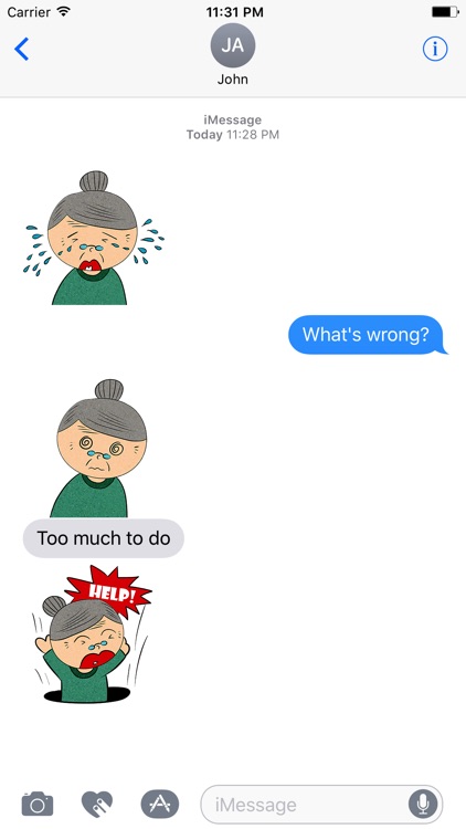Animated ANGRy Old LADy Stickers