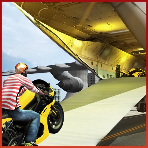 Airplane Moto Bike Transporter Icon