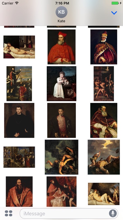 Titian Paintings for iMessage