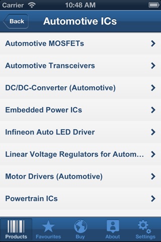 Infineon Products screenshot 2