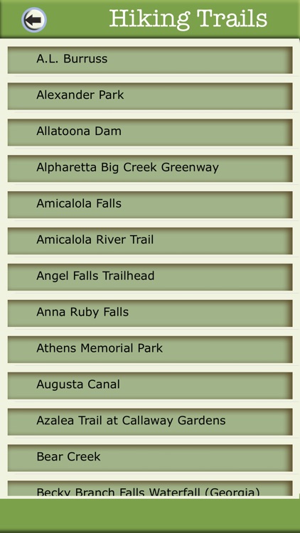 Georgia Camping & Hiking Trails,State Parks