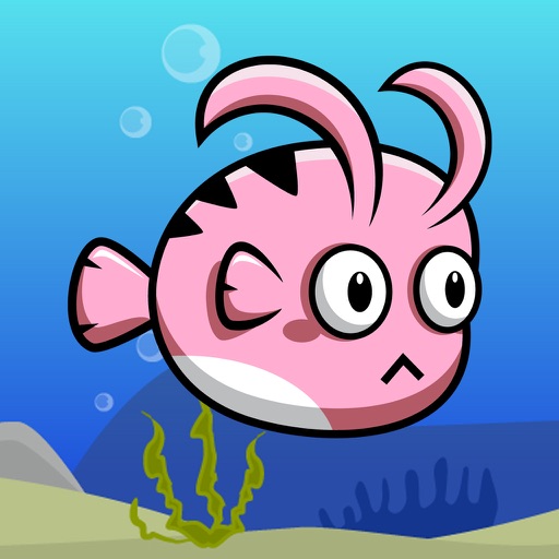 Pink Fish In The Ocean Icon