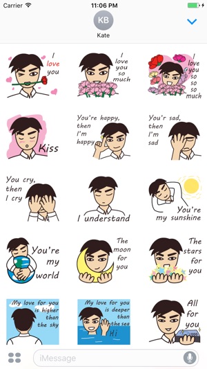 Romantic boy in love stickers(圖1)-速報App