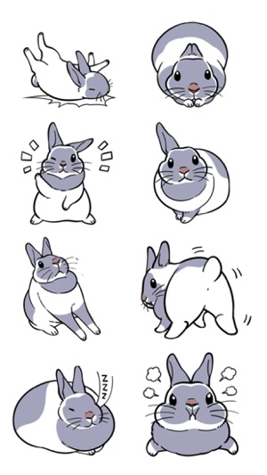 Grey Bunny Stickers(圖2)-速報App