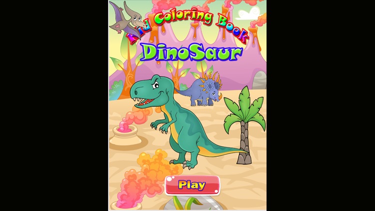 Dinosaur kid Coloring Book Game screenshot-3