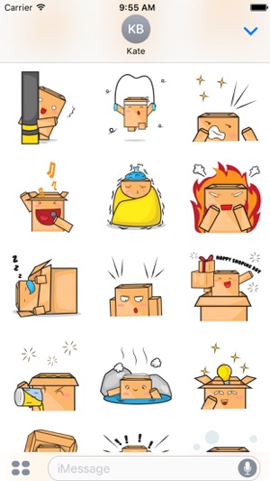 Torro the cardboard box robot for iMessage Sticker(圖3)-速報App