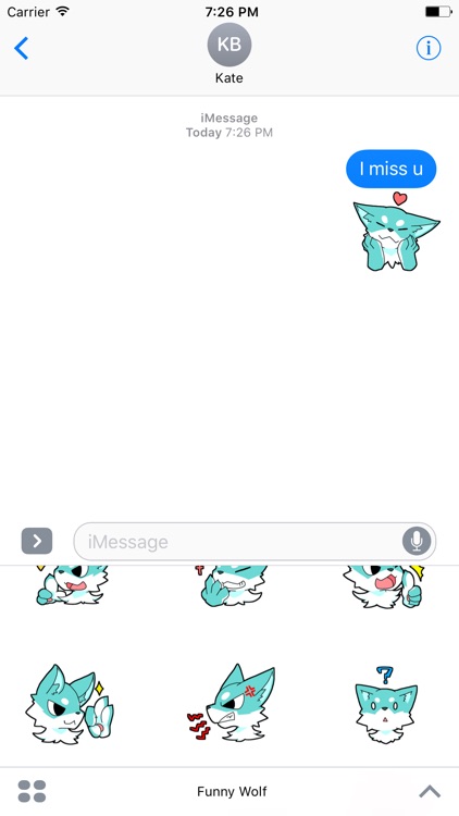 Funny Wolf Animated Sticker