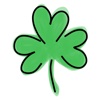St Patricks Day, clover text stickers for iMessage