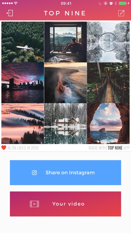 Top Nine for Instagram - Best of 2016