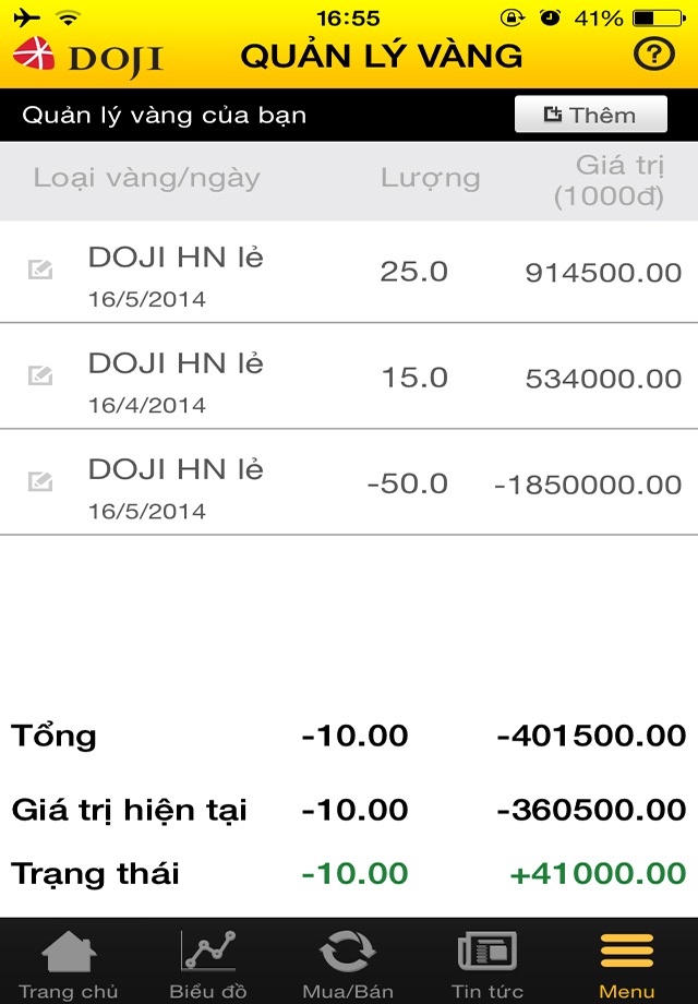 Giá Vàng - Doji screenshot 2