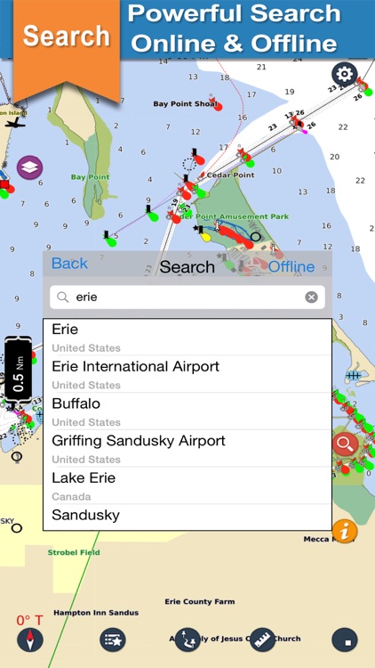 Erie Basin Lake offline nautical chart for boaters screenshot-3