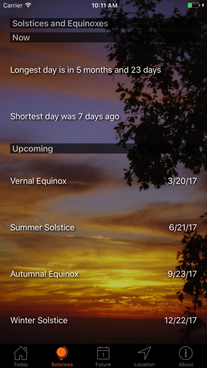 Sunset and Sunrise Times