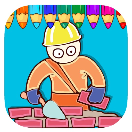 Coloring Book Game Hero The Builders Version Icon