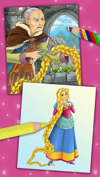 Rapunzel - Magic Princess Kids Coloring Pages Game screenshot-3
