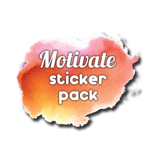 Motivational Watercolor Stickers for Messaging