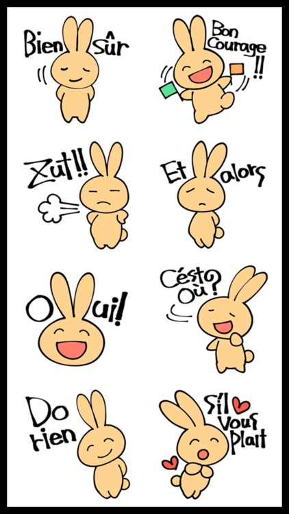 French Bunny Stickers