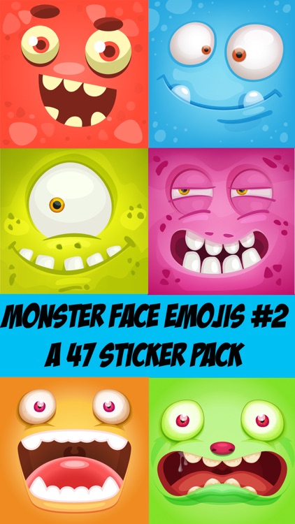 Monster Face Emoji Sticker Pack 2