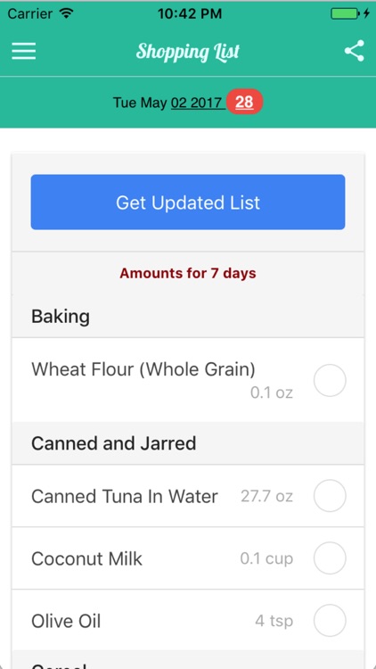 Fitness Meal Planner