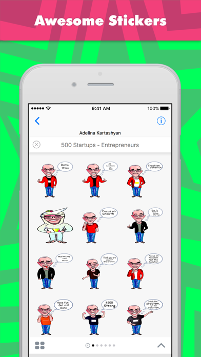 Adaによる500 Startups - Entrepreneursステッカーのスクリーンショット1 Adaによる500 Startups - Entrepreneursステッカーのスクリーンショット1