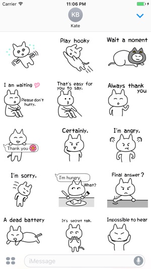 Hendrix The Lovely White Kitten Stickers(圖2)-速報App