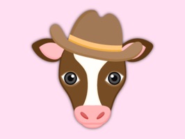 Brown White Cow Emoji Stickers