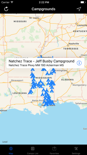 Mississippi – Campgrounds & RV Parks