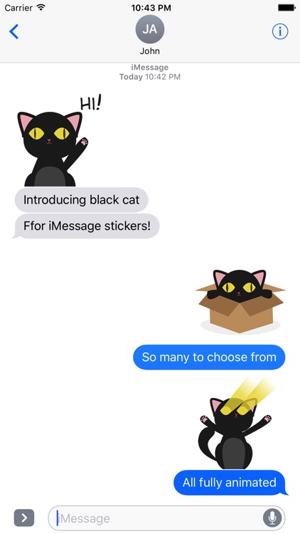 Animated BLACk CAt Stickers