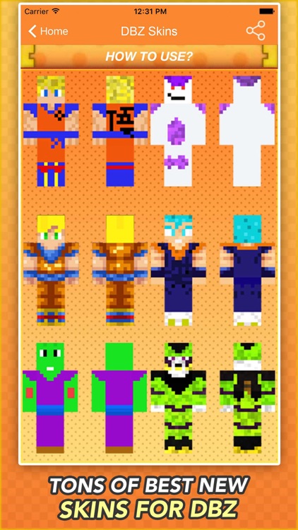 Super Skins For Dragon Ball Z Fans For Minecraft