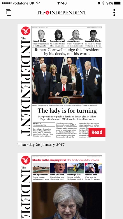 The Independent Daily Edition: UK & World News
