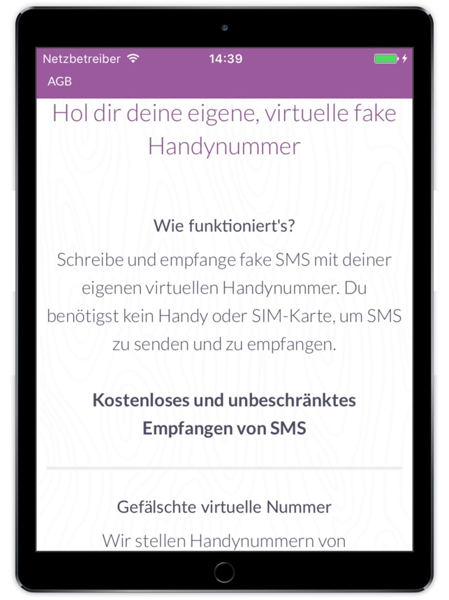 Deutschland online fake handynummer Receive SMS