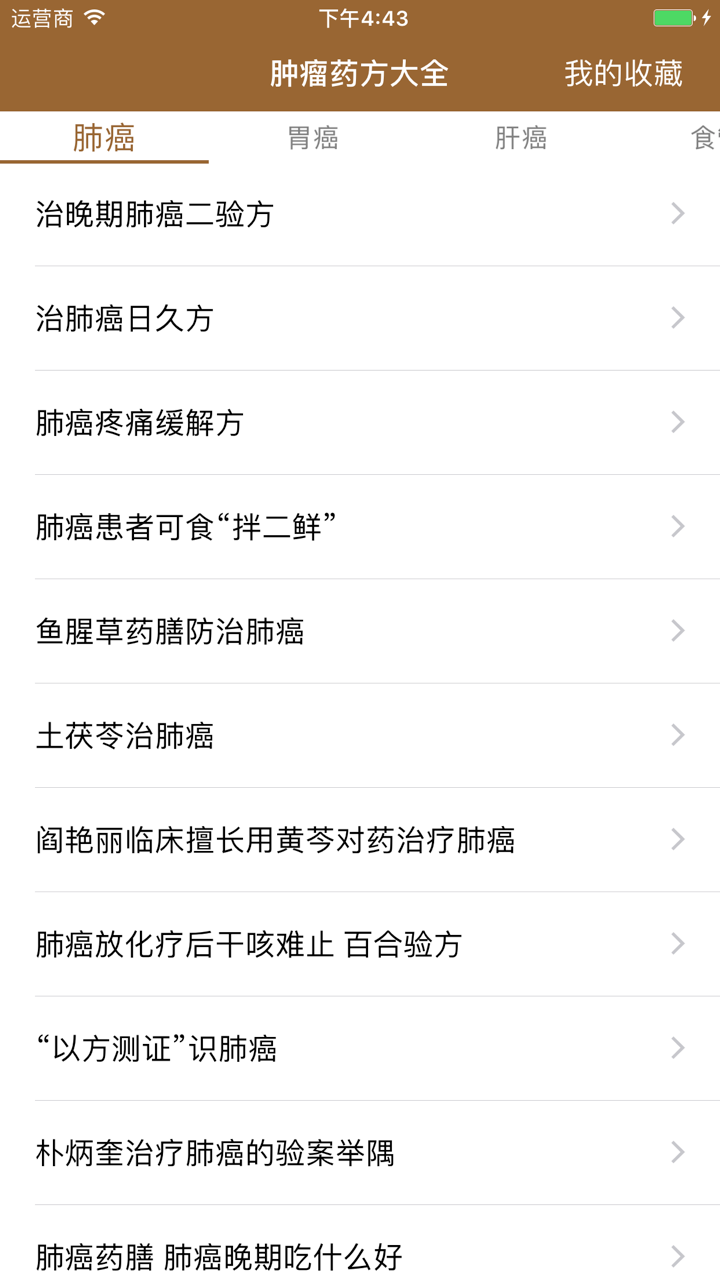 中医肿瘤药方大全-最全面的中药抗肿瘤药方 screenshot 1